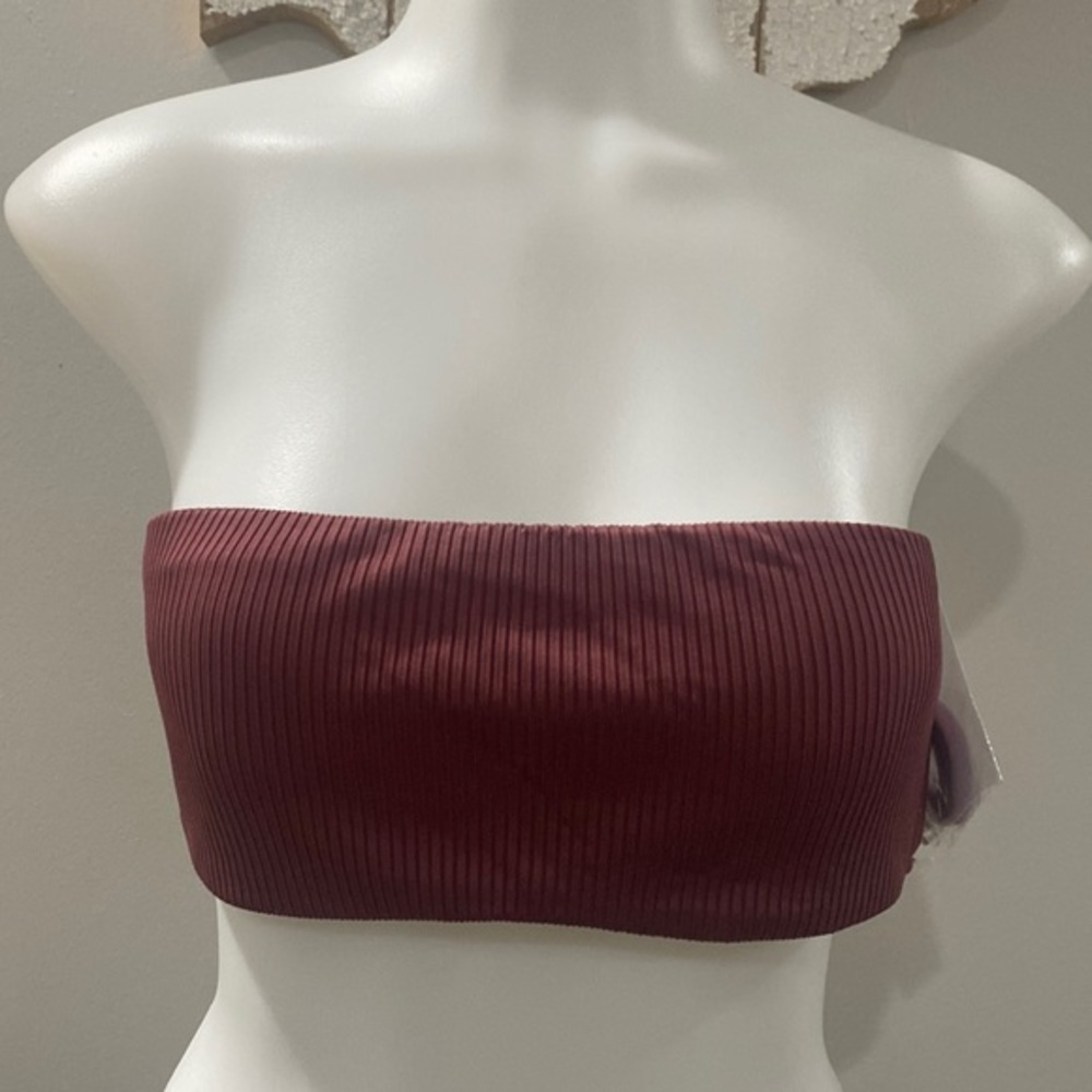 NWOT! Pink Victoria Secret Purple Tube Bikini Top with Straps
